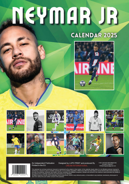 2025 Neymar Large Wall Calendar by  CallDreams International from Calendar Club