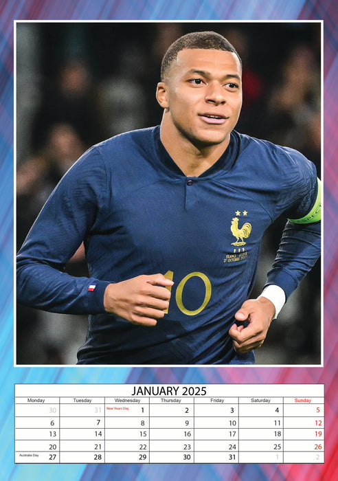 2025 Mbappe Large Wall Calendar by  CallDreams International from Calendar Club