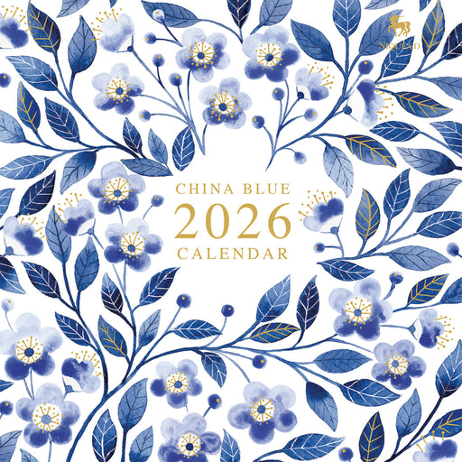 China Blue 2026 Square Wall Calendar