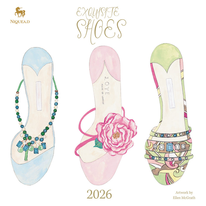 Exquisite Shoes 2026 Square Wall Calendar
