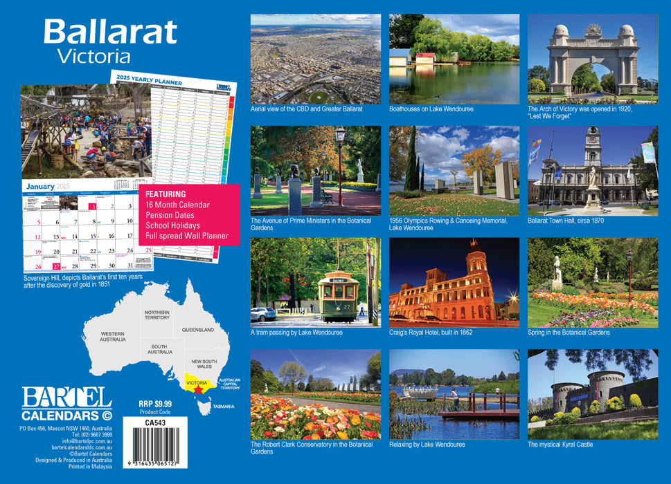 2025 Ballarat Wall Calendar