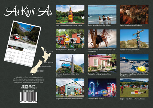 As Kiwi As 2026 A4 Wall Calendar