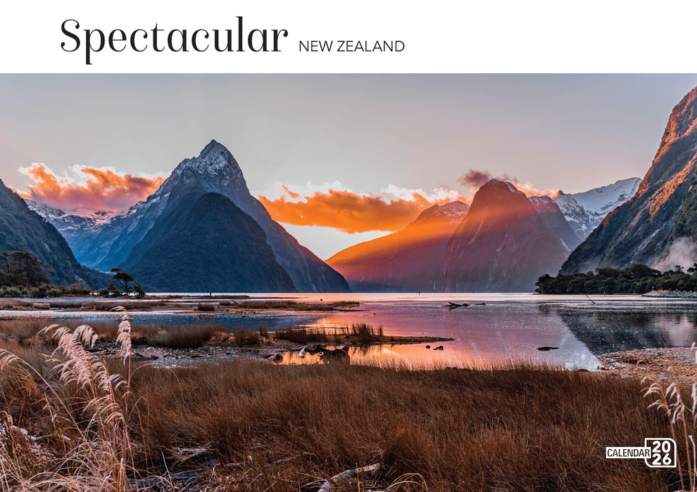 Spectacular New Zealand 2026 A4 Wall Calendar