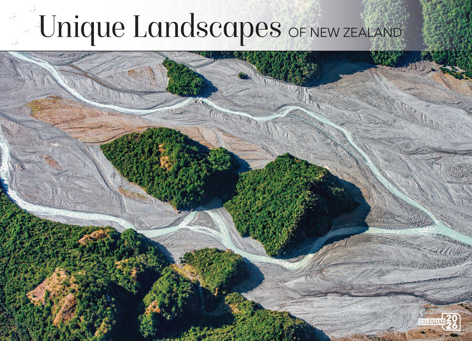 Unique New Zealand Landscapes 2026 A4 Wall Calendar