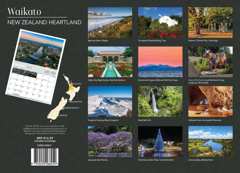 Waikato 2026 A4 Wall Calendar