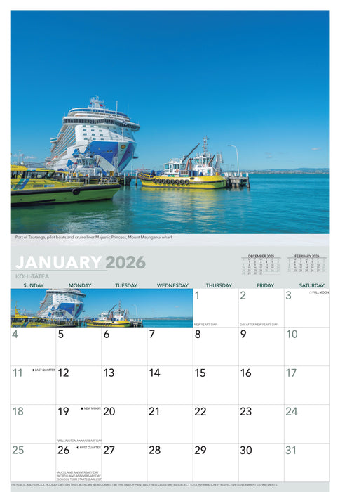 Bay of Plenty 2026 A4 Wall Calendar