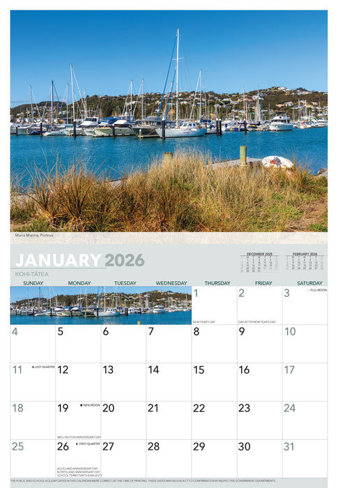 Wellington 2026 A4 Wall Calendar