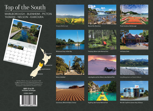 Top of the South Nelson Picton 2026 A4 Wall Calendar