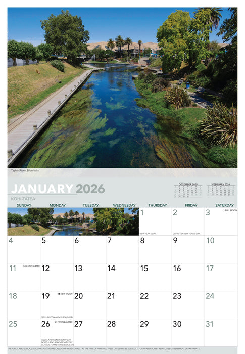 Top of the South Nelson Picton 2026 A4 Wall Calendar