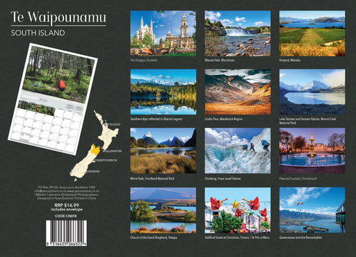 South Island 2026 A4 Wall Calendar