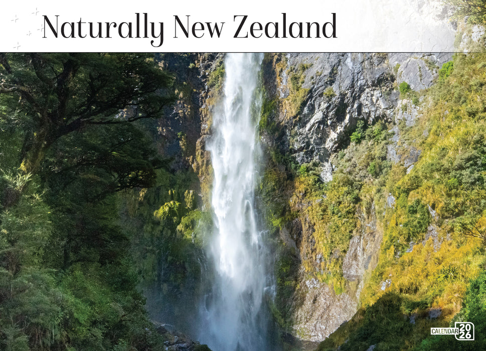 Natural Wonders of New Zealand 2026 A4 Wall Calendar