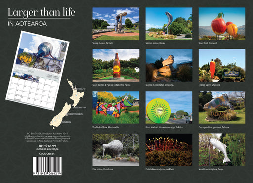 Larger than Life in Aotearoa 2026 A4 Wall Calendar
