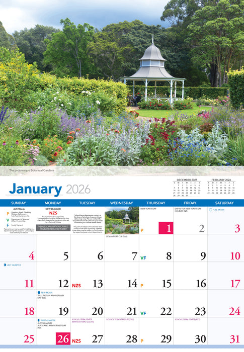 Wollongong 2026 A4 Wall Calendar