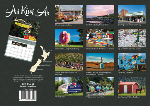 As Kiwi As 2027 A4 Wall Calendar