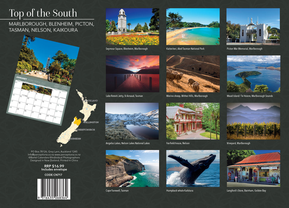 Top of the South Nelson 2027 Wall Calendar