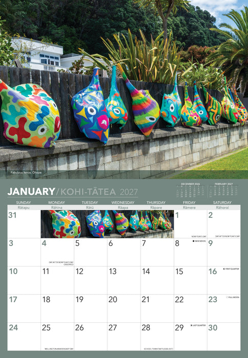 Tauranga East Bay 2027 Wall Calendar