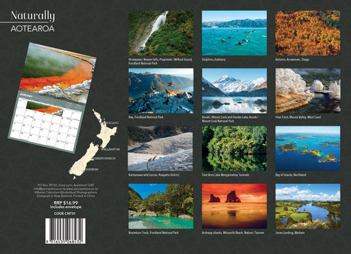 Naturally New Zealand 2027 Wall Calendar