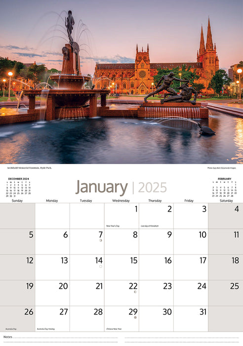 2025 Around Sydney Wall Calendar