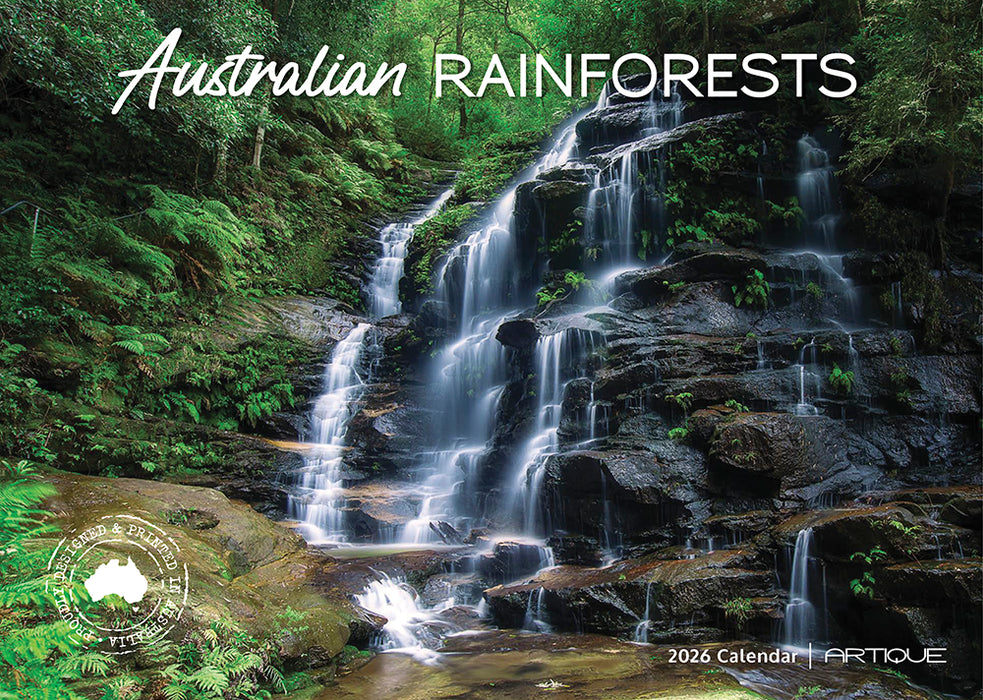 Australian Rainforests 2026 A4 Wall Calendar