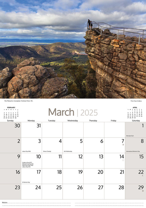 2025 Majestic Australia Wall Calendar