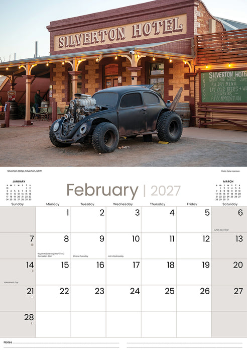 Australian Pubs 2027 Wall Calendar
