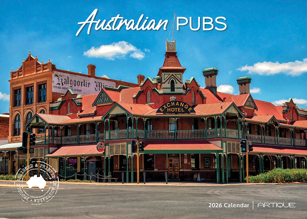 Australian Pubs 2026 A4 Wall Calendar