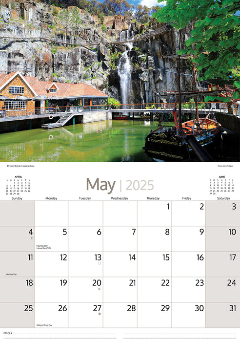 2025 Around Tasmania Wall Calendar