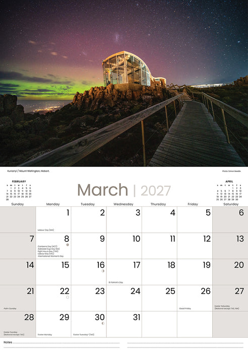 Around Tasmania 2027 Wall Calendar
