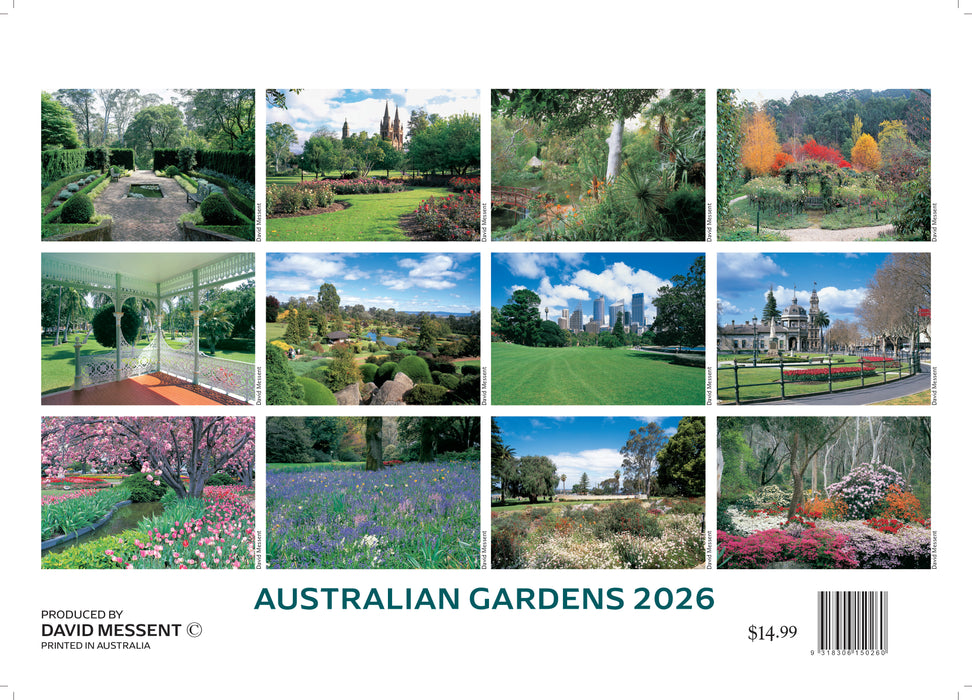 Australian Gardens 2026 A4 Wall Calendar