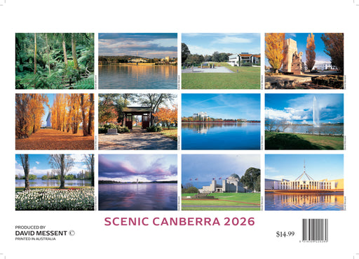 Scenic Canberra 2026 A4 Wall Calendar