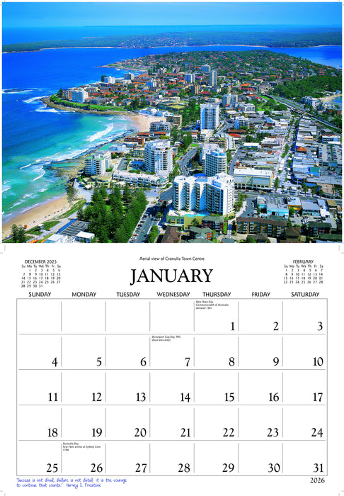 Sutherland Shire 2026 A4 Wall Calendar