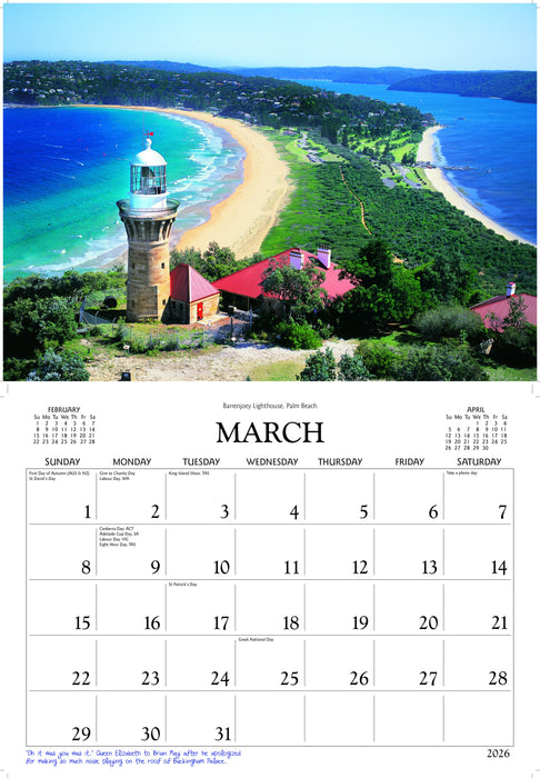 Sydney's Northern Beaches 2026 A4 Wall Calendar