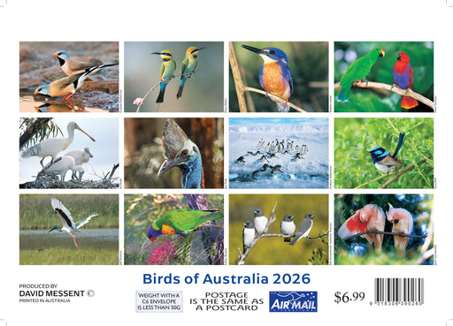 Birds of Australia 2026 Mini Wall Calendar