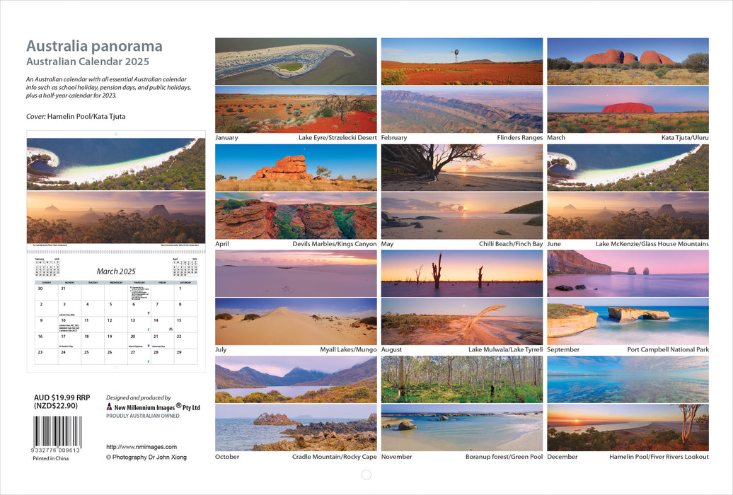 2025 Australia Panorama Wall Calendar