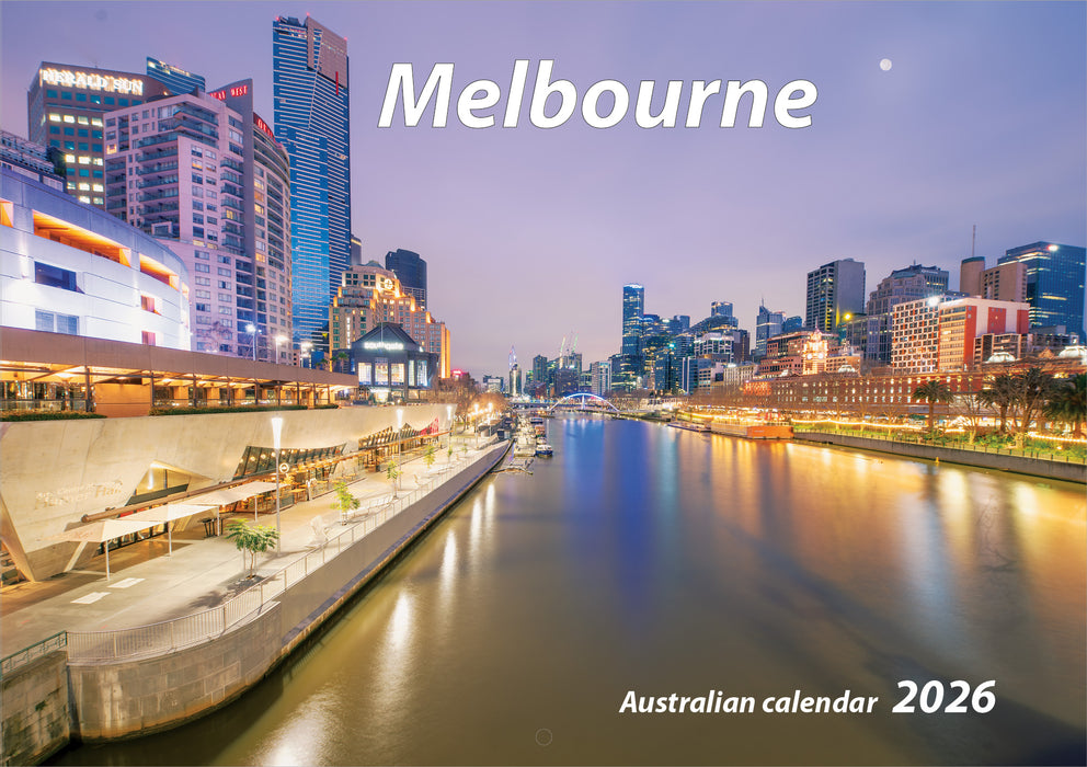 Melbourne 2026 A4 Wall Calendar