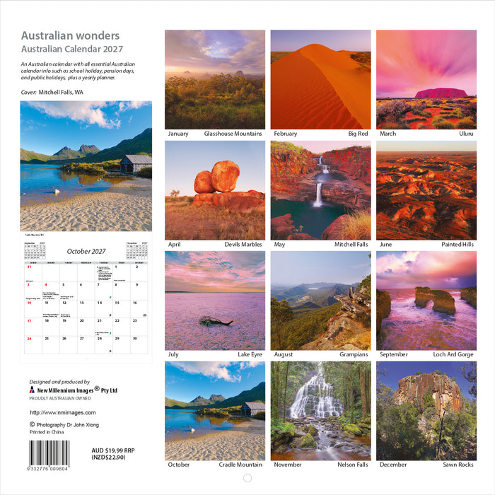 Australian Wonders 2027 Square Wall Calendar