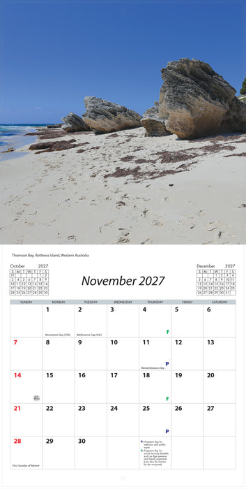 Australian Seascapes 2027 Square Wall Calendar