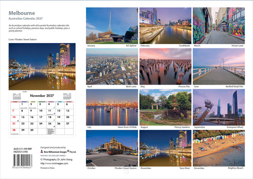 Melbourne 2027 Wall Calendar