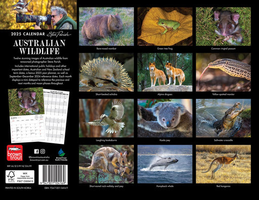 2025 Australian Wildlife by Steve Parish Wall Calendar by  Browntrout Publishers Australia from Calendar Club