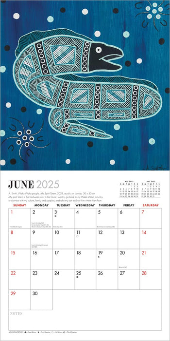 2025 Aboriginal Art Mini Wall Calendar by  Browntrout Publishers Australia from Calendar Club