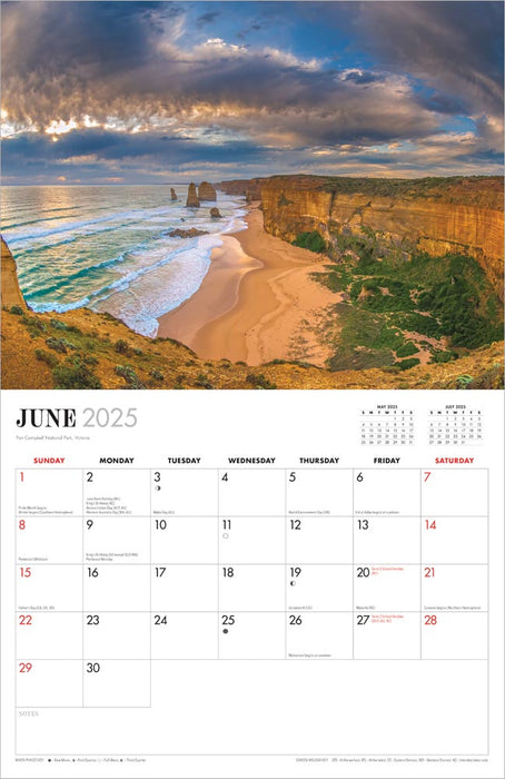 2025 Australian Coastlines by Steve Parish Wall Calendar by  Browntrout Publishers Australia from Calendar Club