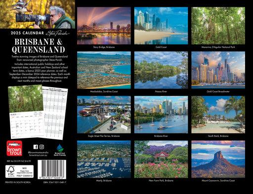 2025 Brisbane & Queensland by Steve Parish Wall Calendar by  Browntrout Publishers Australia from Calendar Club