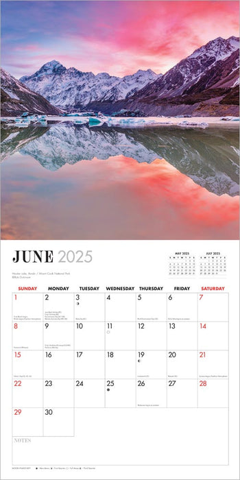 2025 Colours of New Zealand Wall Calendar by  Browntrout Publishers Australia from Calendar Club