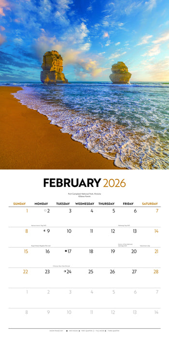 Australia by Steve Parish 2026 Square Wall Calendar