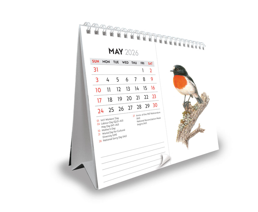 Birds of Australia by J Boot 2026 Desk Easel