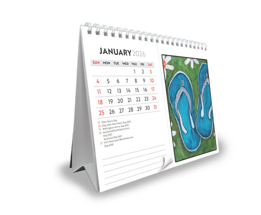 Kiwiana 2026 Desk Easel