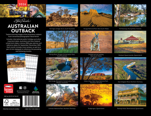 Australian Outback S Parish 2026 A4 Wall Calendar