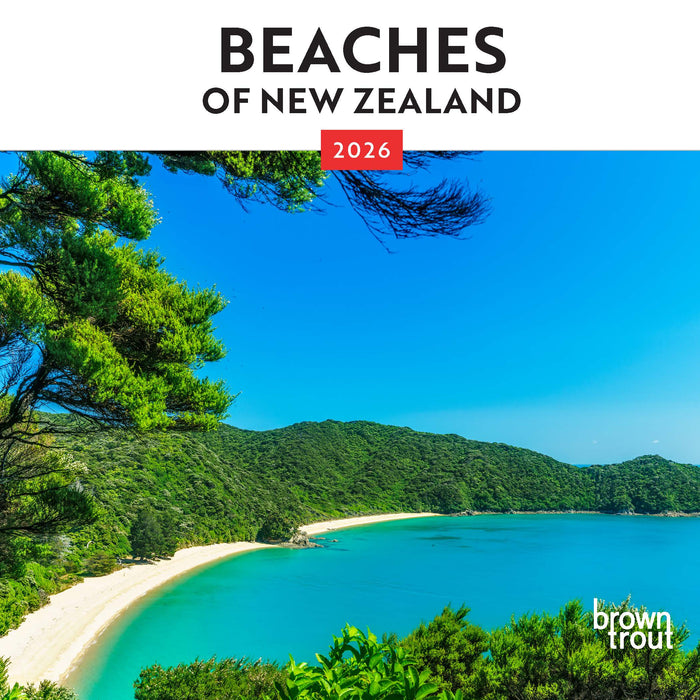New Zealand Beaches 2026 Mini Wall Calendar
