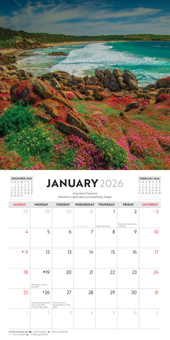 Wild Australia 2026 Mini Wall Calendar