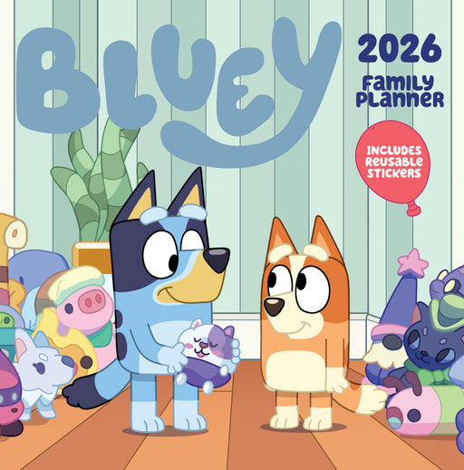 Bluey Family Planner 2026 Square Wall Calendar